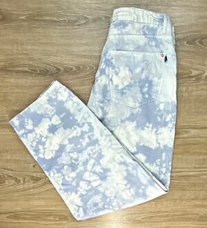 Pilcro Women’s Cloud Print Light Wash High Rise Relaxed Baggy Jeans 29x29
